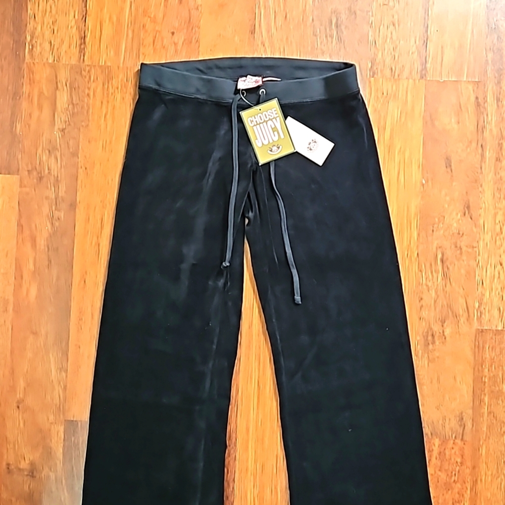 Original Juicy Couture Black Velour Pants Small